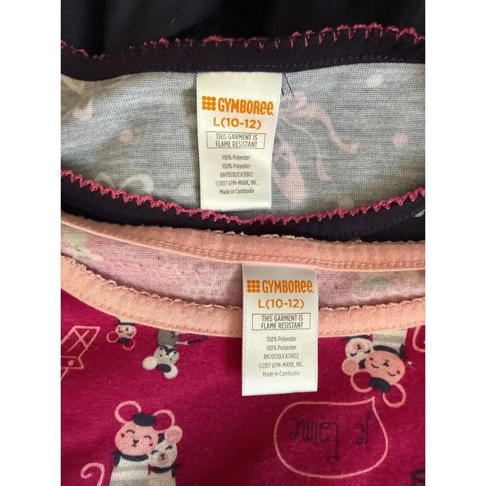 GYMBOREE bundle of two NIGHTGOWNS size LARGE 10/12